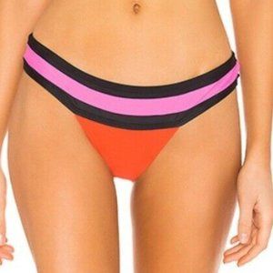 PILY Q Lust Banded Color Block Teeny Bikini Bottom